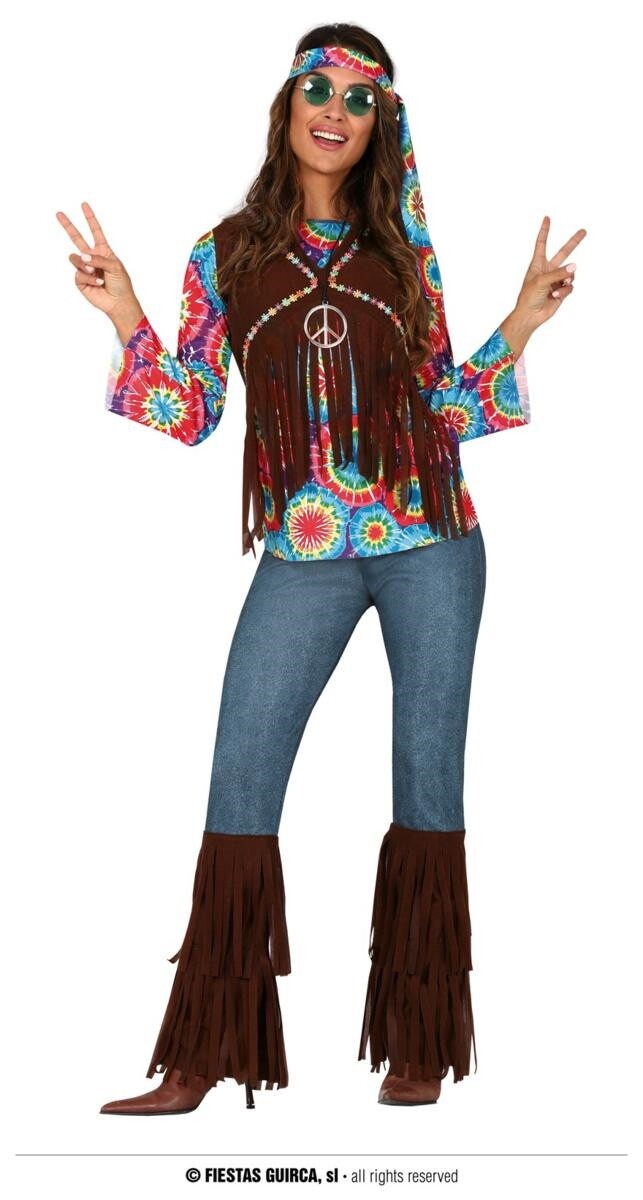 COSTUME HIPPIE ADULTA TG. 42-44 L