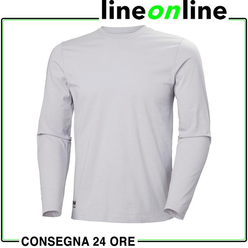 Maglietta da lavoro Helly Hansen Classic Longsleeve 79169-Grigio Chiaro-L