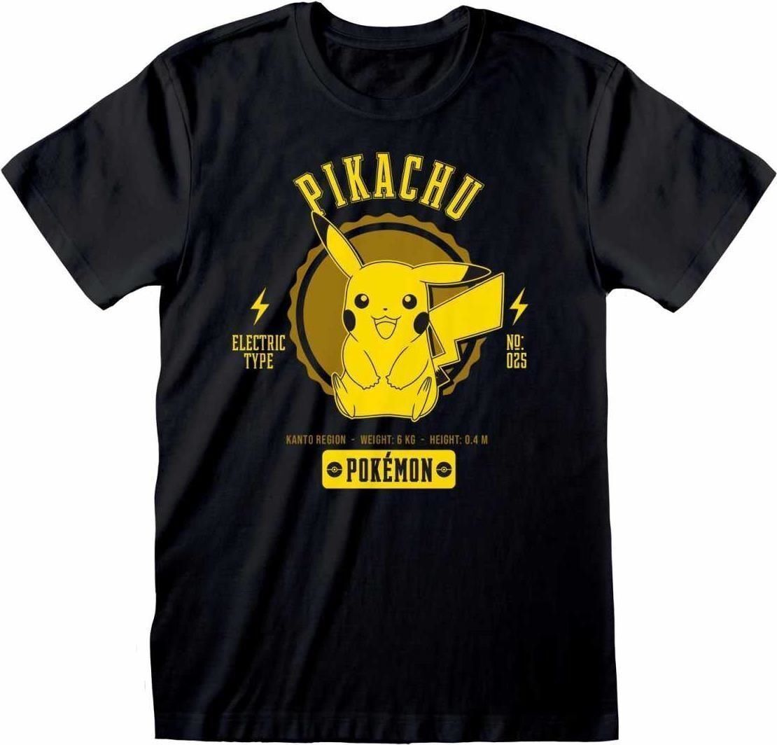 Abbigliamento Pokemon: Collegiate Pikachu (T-Shirt Unisex Tg. S)