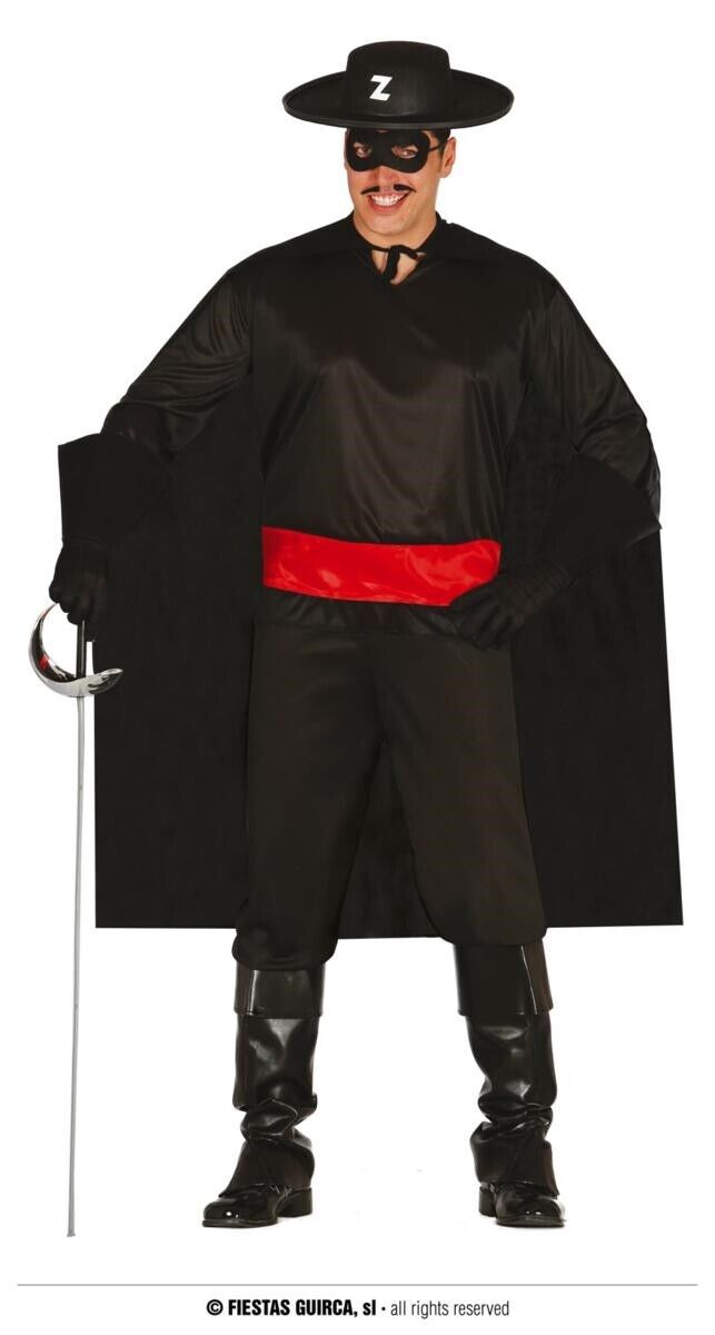 COSTUME ZORRO ADULTO TG. 52-54 L