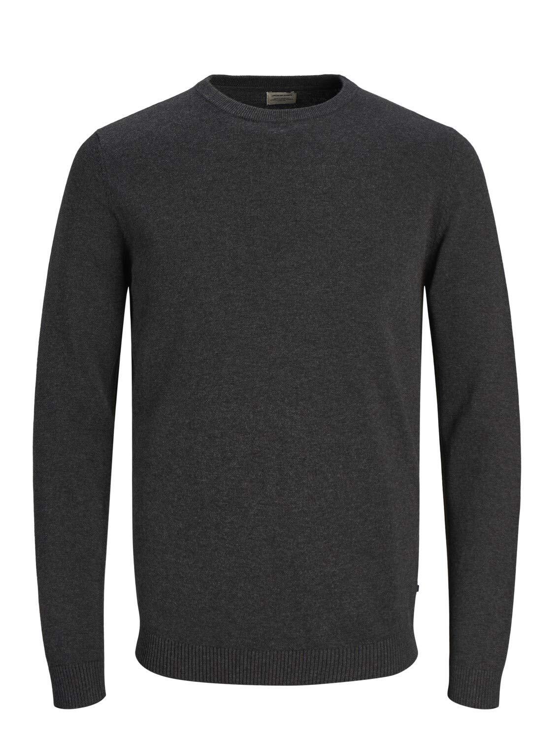 JACK & JONES Jjebasic Knit Crew Neck Noos Felpa Grigio Dark Grey Melange Dark...
