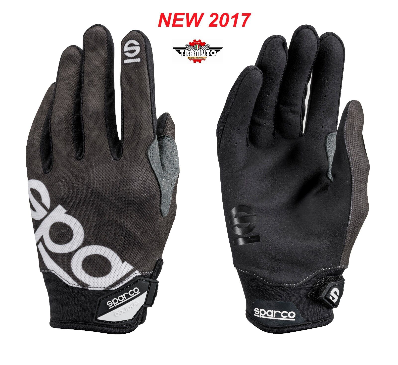 GUANTI SPARCO  MECA 3 NERO MISURA M -  GUANTO KART TEMPO LIBERO RENT NOLEGGIO