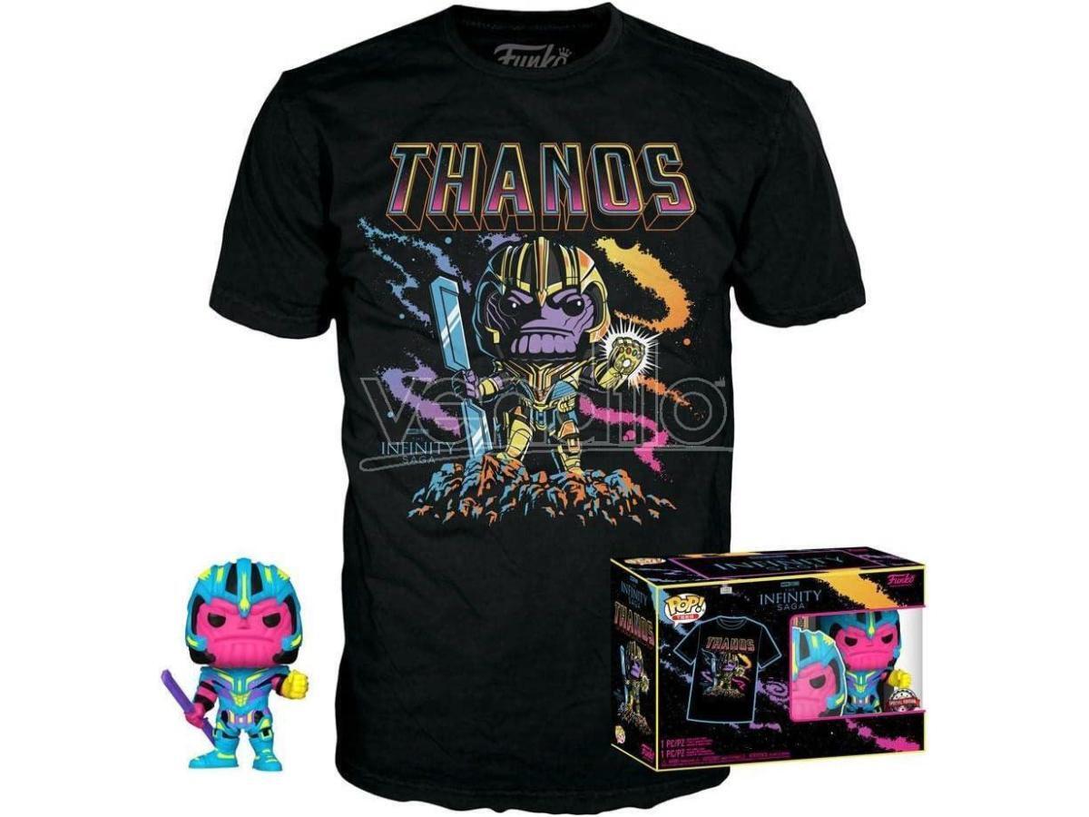 Marvel: Black Light - Pop Funko & Tee Box Thanos 9cm (t-shirt S) Funko Gadget