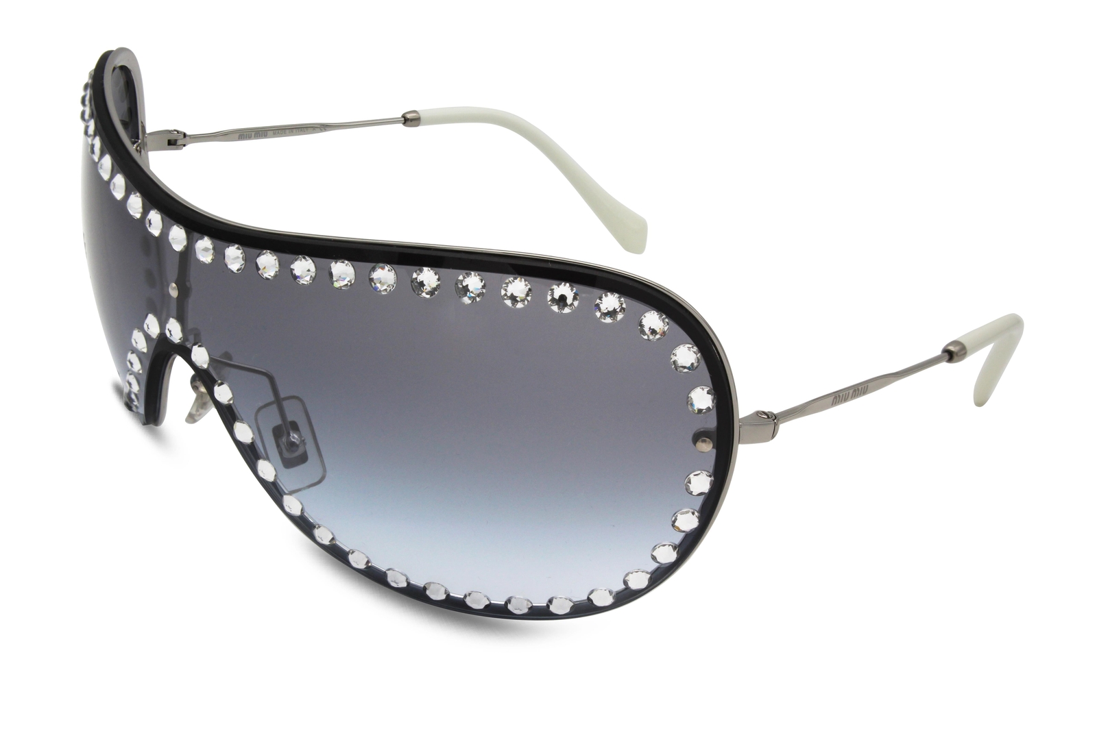 Miu miu Donna Occhiali da Sole MU51VS 1BC4R2 Argento/Blu