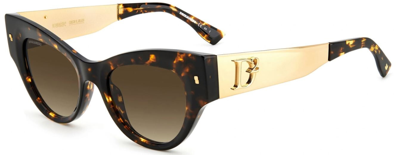occhiali da sole donna Dsquared2 D2 0062/S 581/HA misura 49/19/145 NUOVO