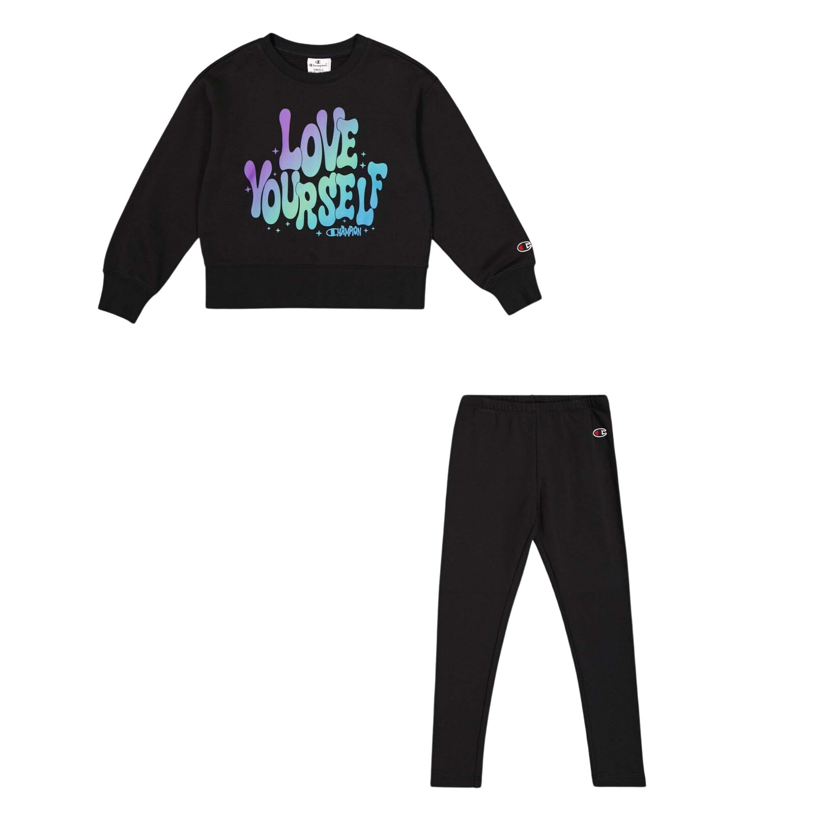 Champion Tuta da Ragazza Legacy Script Nera Taglia 7-8 A Codice 405043-KK001