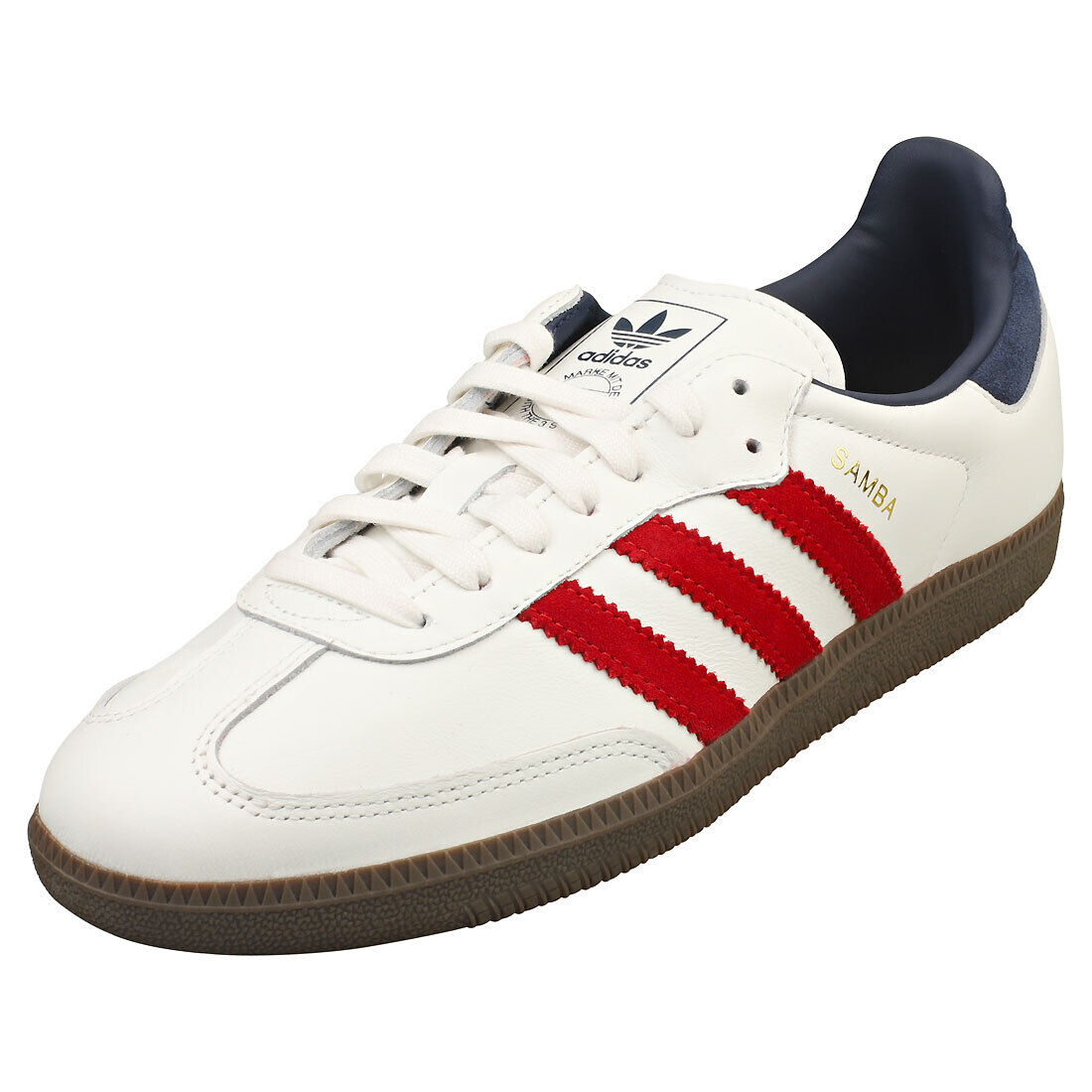 adidas SAMBA OG Unisex - Sneakers Casual Pelle e Tessuto Bianco Rosso - 38 EU