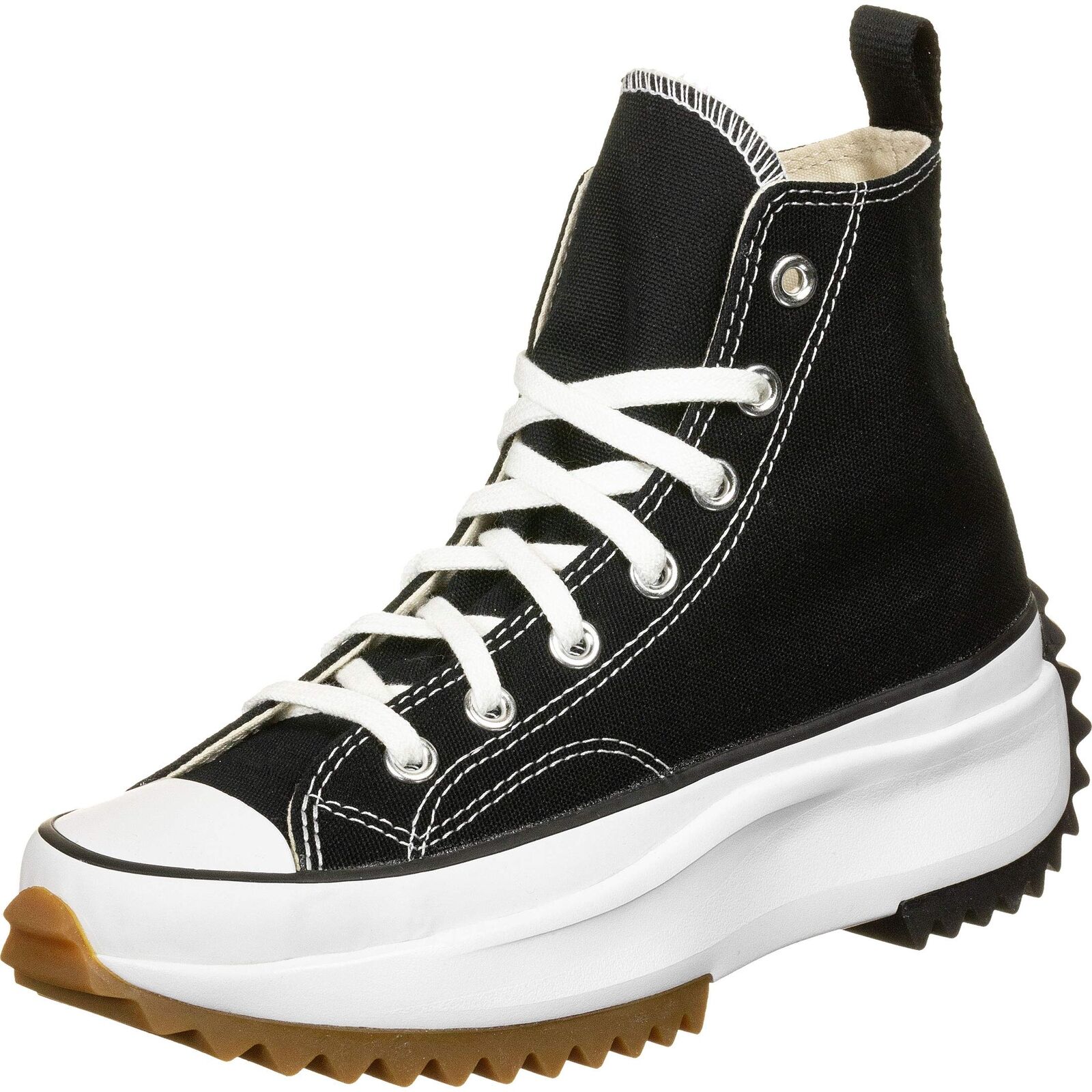 Converse Run Star Hike Platform Trainers 5 UK Black White