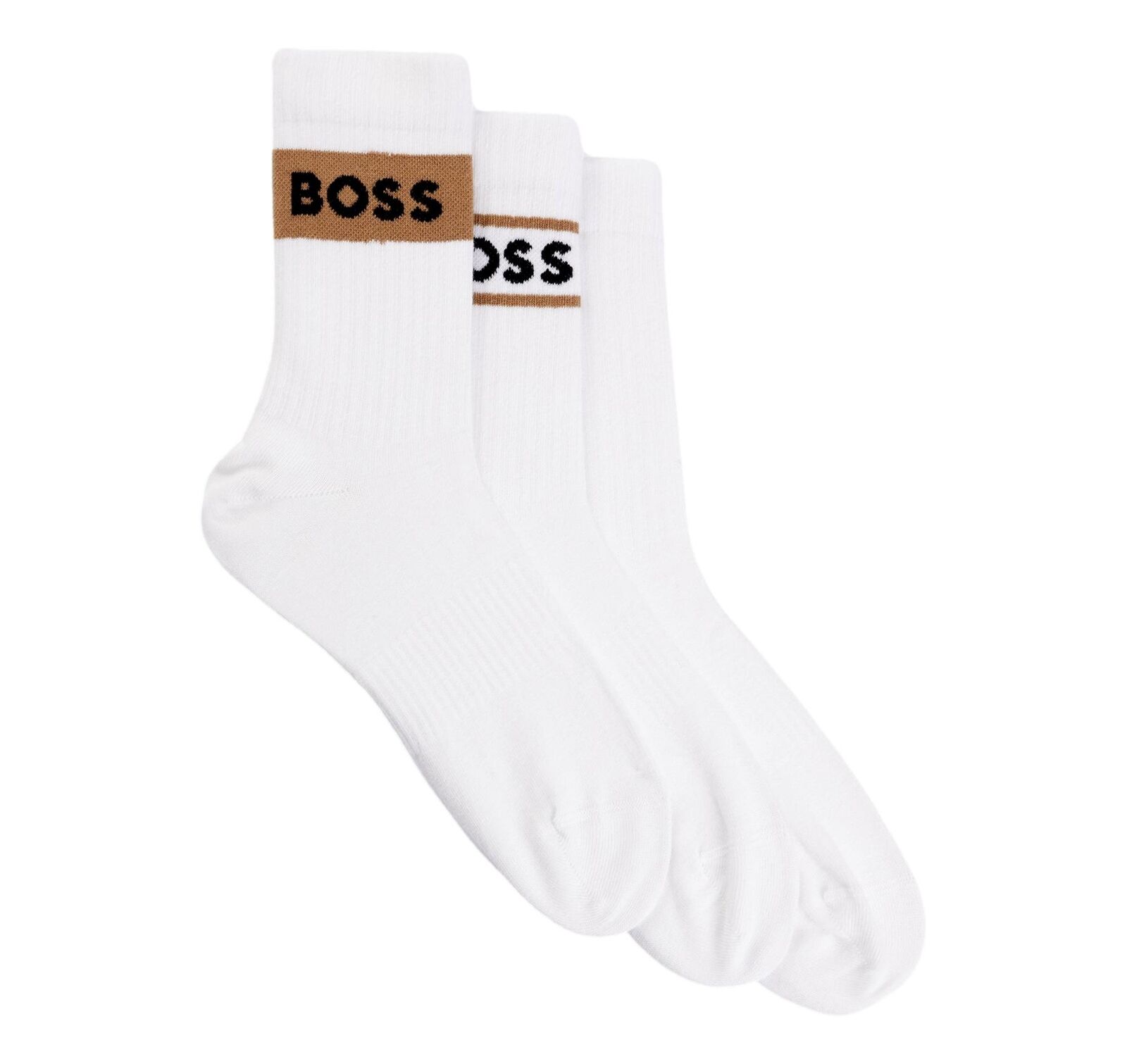 BOSS Calze Corte Misto Cotone Con Logo Confezione da Tre 3P QS Giftset 50524273