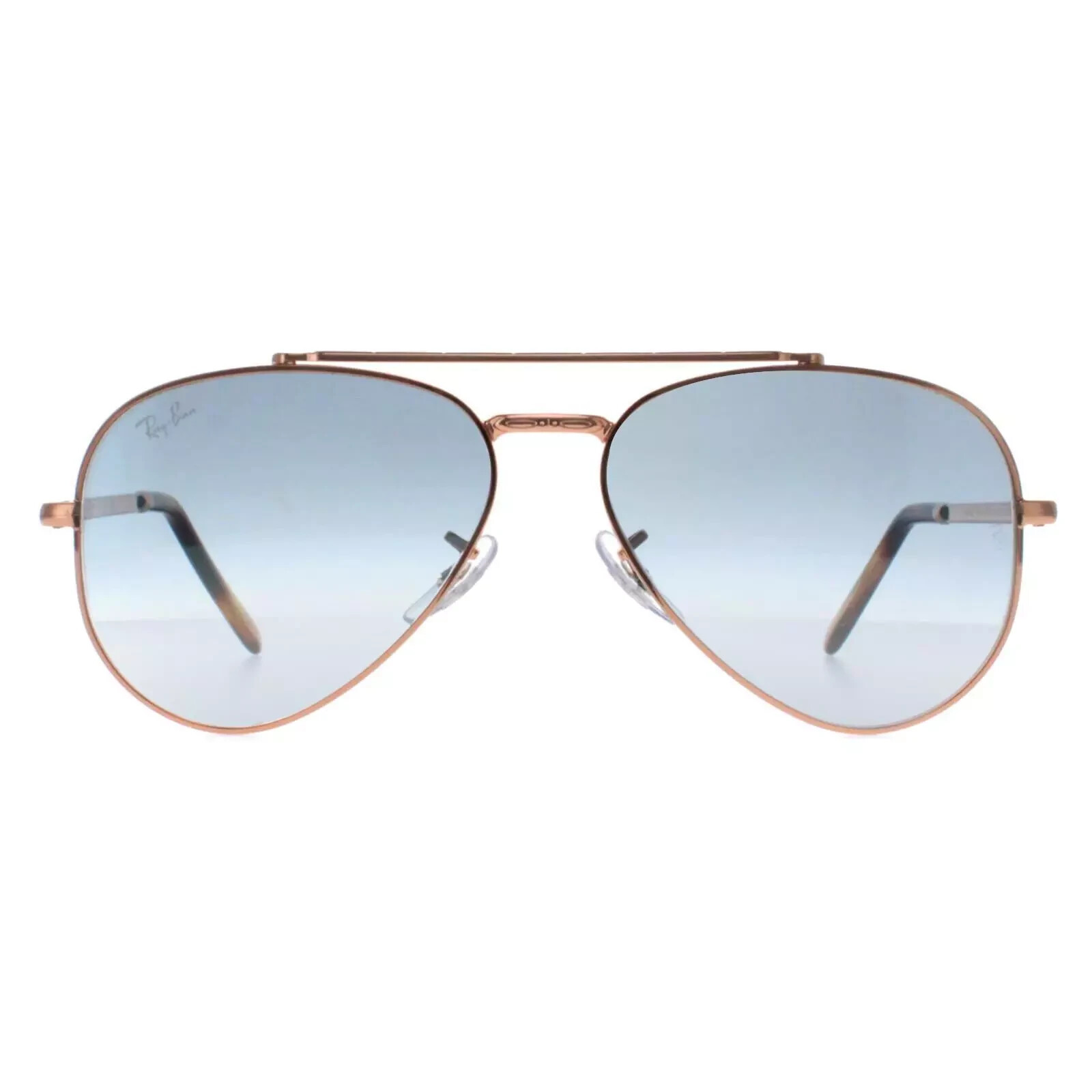 Ray-Ban Sunglasses RB3625 New Aviator 92023F Polished Rose Gold Blue Gradient