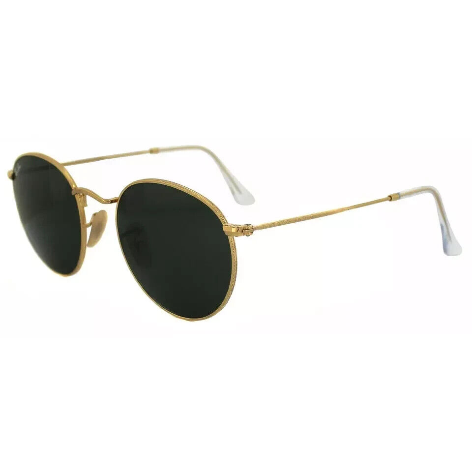 Ray-Ban Sonnenbrillen Round Metal 3447 001 Gold Grün Large