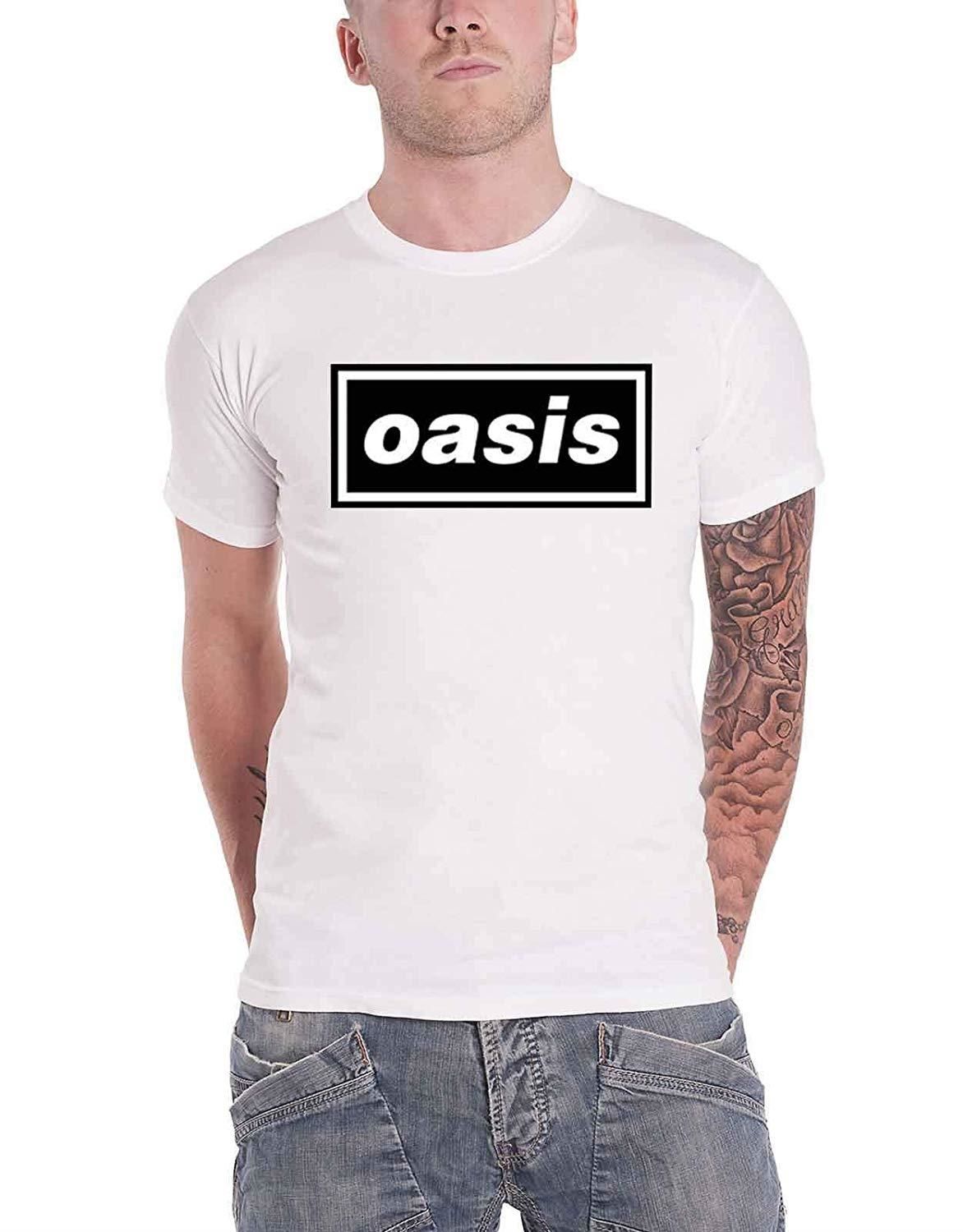 Abbigliamento Oasis: Decca Logo White (T-Shirt Unisex Tg. XL)