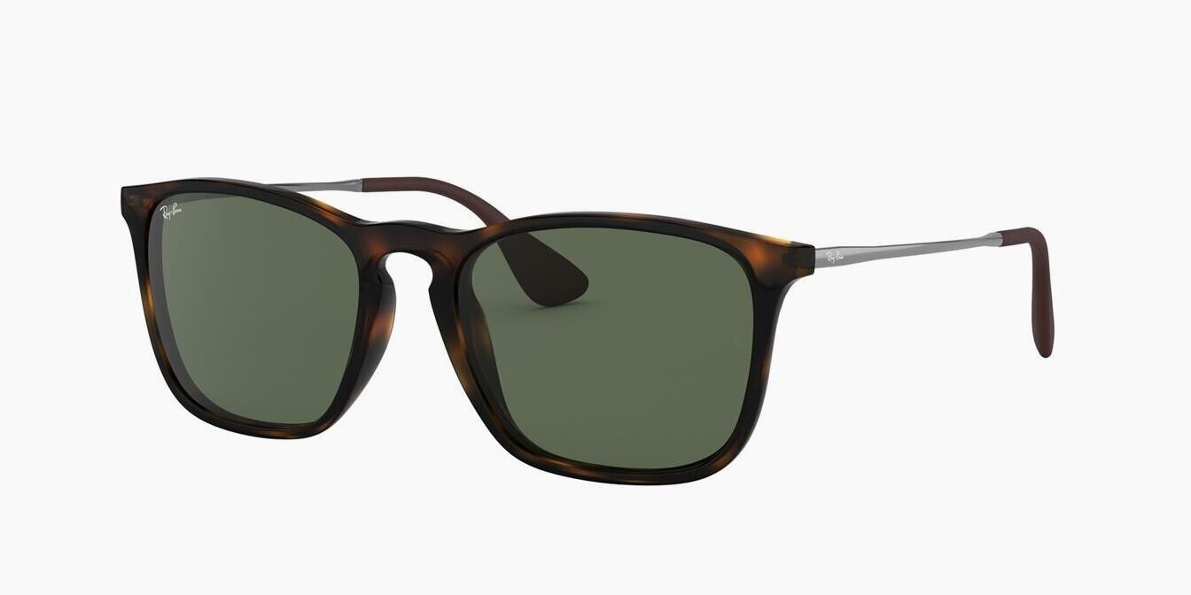 OCCHIALI DA SOLE RAY-BAN RB4187 CHRIS 710/71, UOMO, MARRONI TARTARUGATI, NUOVI