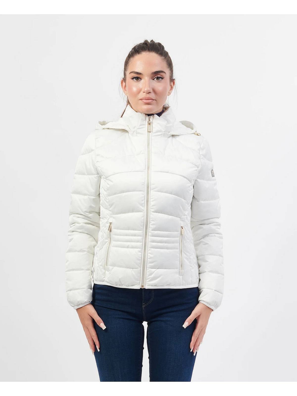 Yes Zee Giubbino Trapuntato Con Cappuccio Bianco - Taglia XL Abbigliamento
