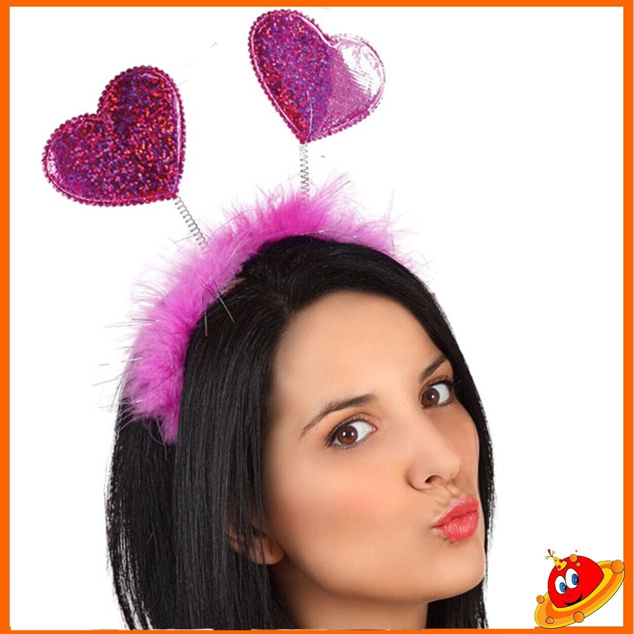 Cerchietto con cuori glitterati