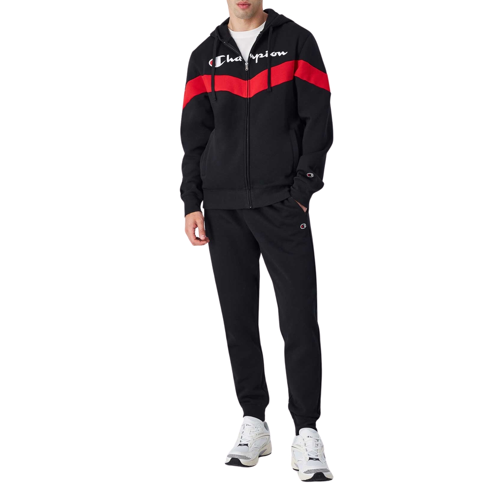 Champion Tuta da Uomo Intera Colour Block Nera Taglia S Codice 220291-KK001