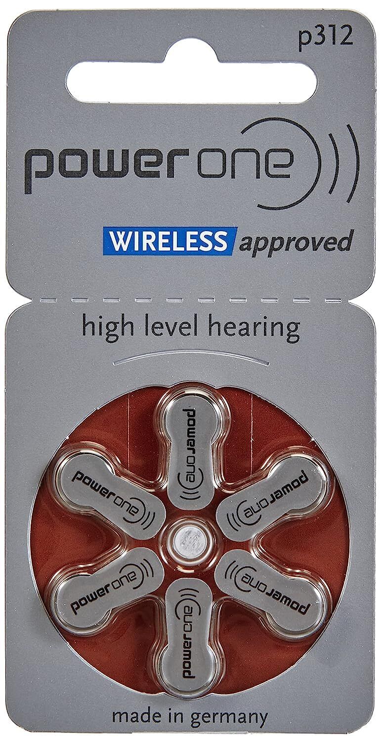 60 pezzi Varta PowerOne P 312 - Hearing Aid batteria pile PR41 - 180 mAh 1.4V