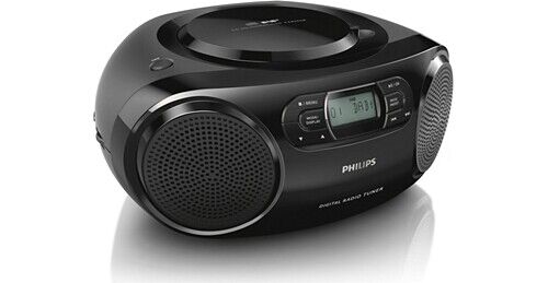 Philips Boombox Radio Stereo Lettore CD DAB+ FM Registratore Nero AZB500/12