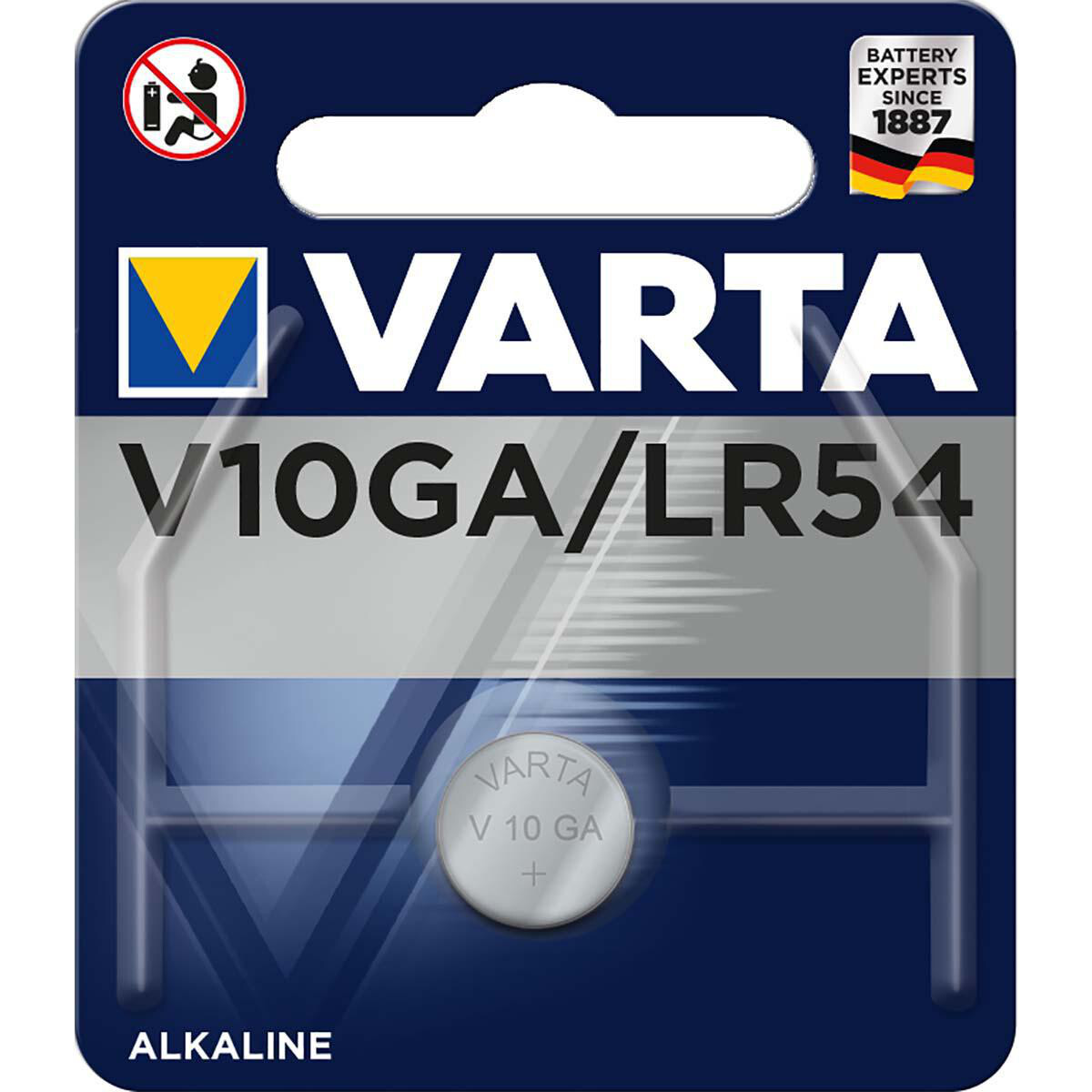 Batterie alcaline V10GA LR54 AG10 1.5 V 1-blister