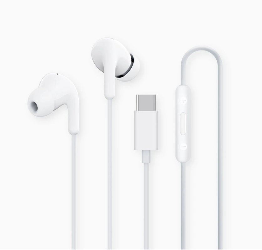 XIAOMI AURICOLARI A FILO STEREO BIANCHI CON MICROFONO E CONNETTORE TYPE-C NUOVI