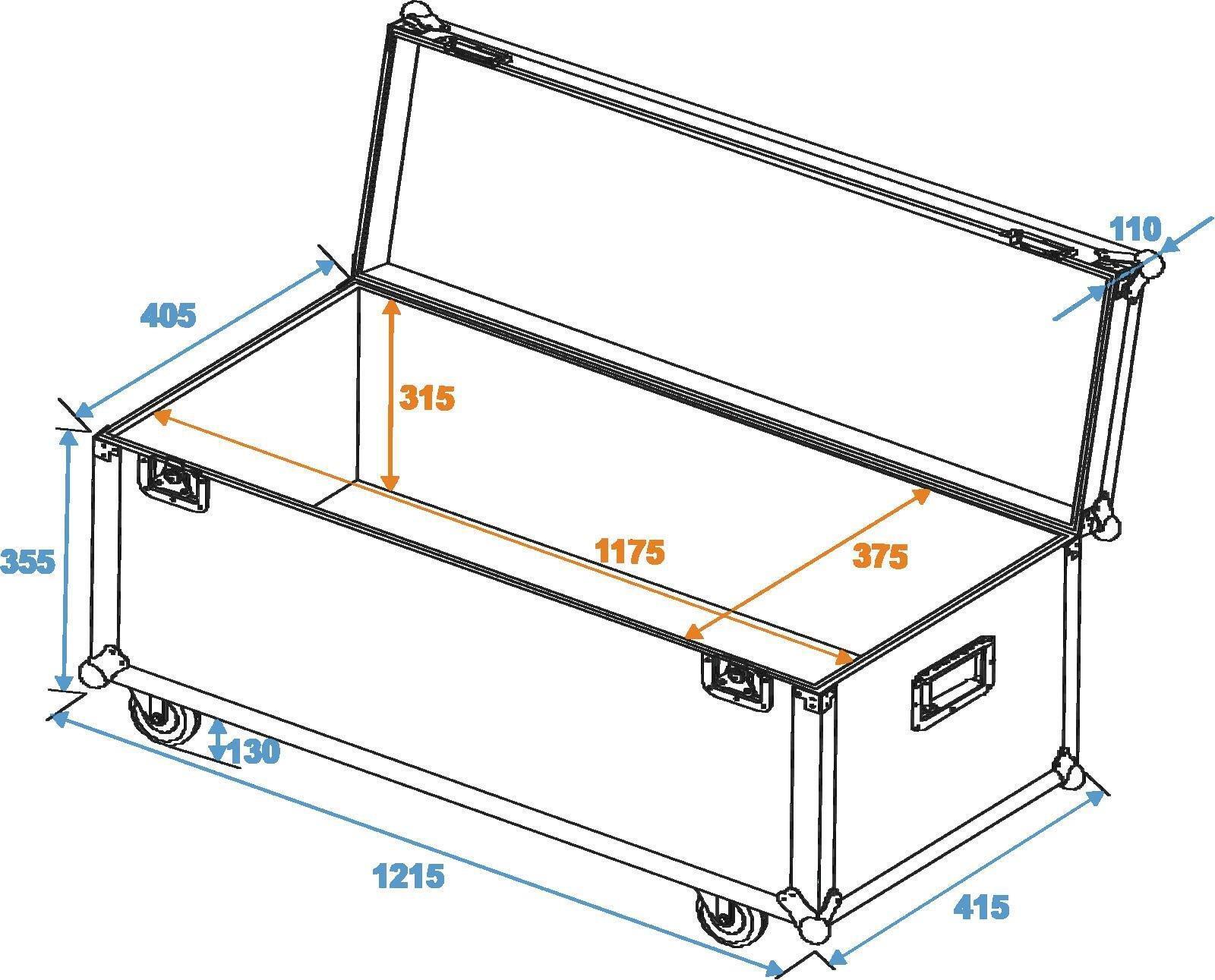 1436169 ROADINGER Universal-Transport-Case 120x40cm mit Rollen (30126730)