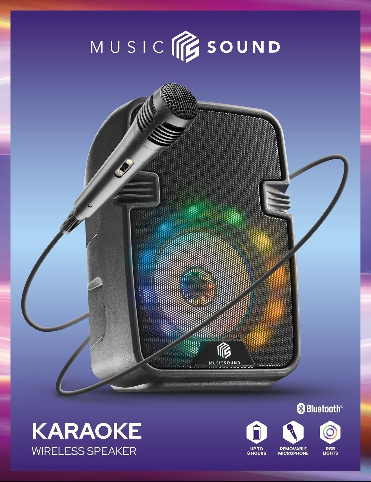 Cellular Line Music Sound Speaker Bluetooth Karaoke Btspkmskaraokek