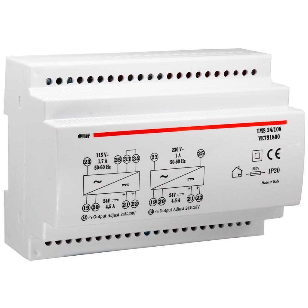 VEMER TMS 24/108 ALIMENTATORE 108W 115-230/24VDC 4,5A 7M VE791800