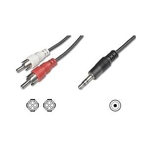 CAVO STEREO PER COLLEGAMENTO CASSE-SCHEDA AUDIO -1 CONNETTORE 3.5 MM./ 2 CONNETT