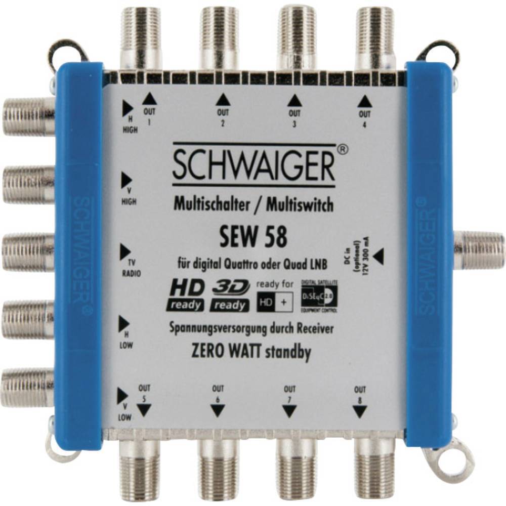 Schwaiger SEW58 531 SAT multiswitch Ingressi (Multiswitch): 5 (4 satellitare /