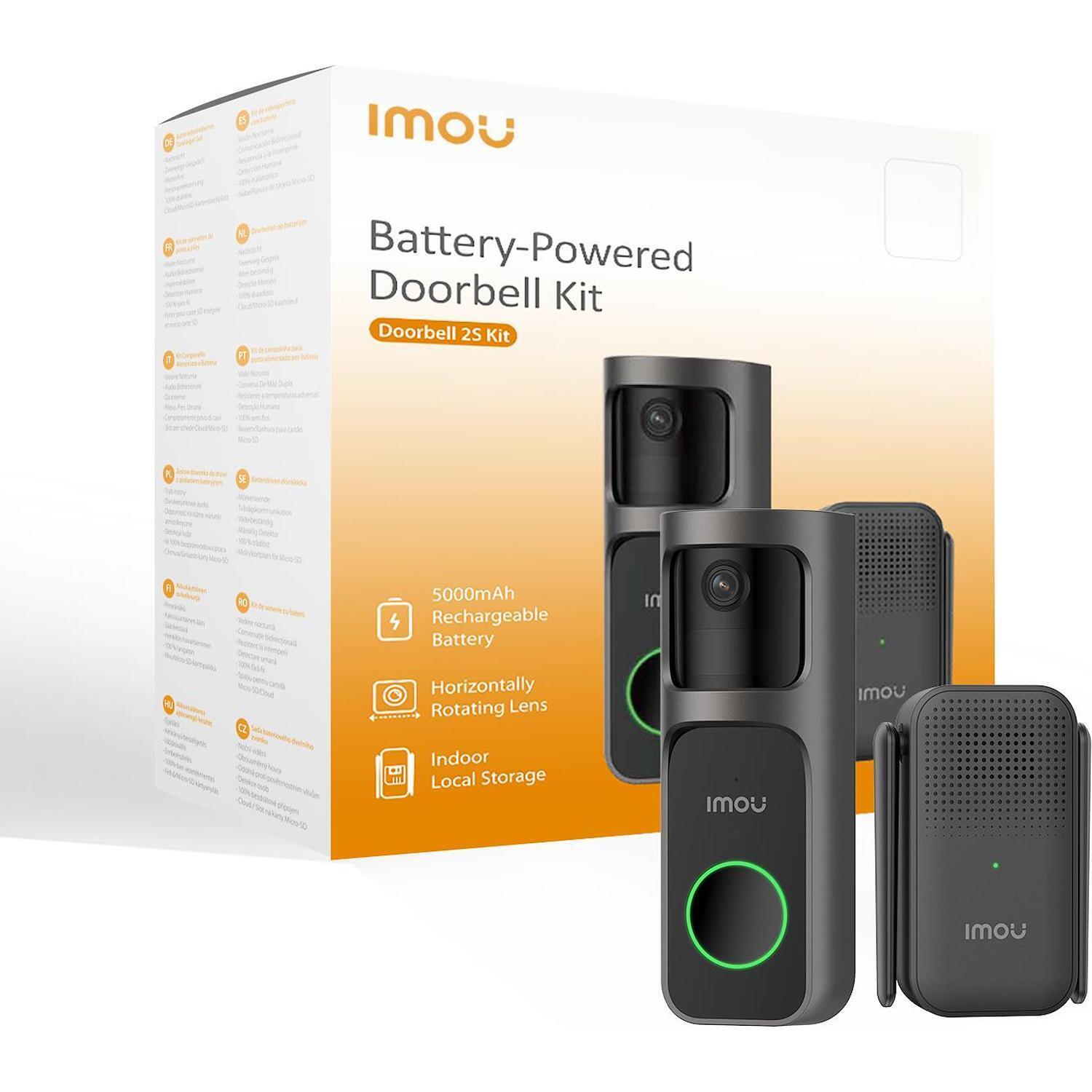 Doorbell Imou 2S 2K kit nero
