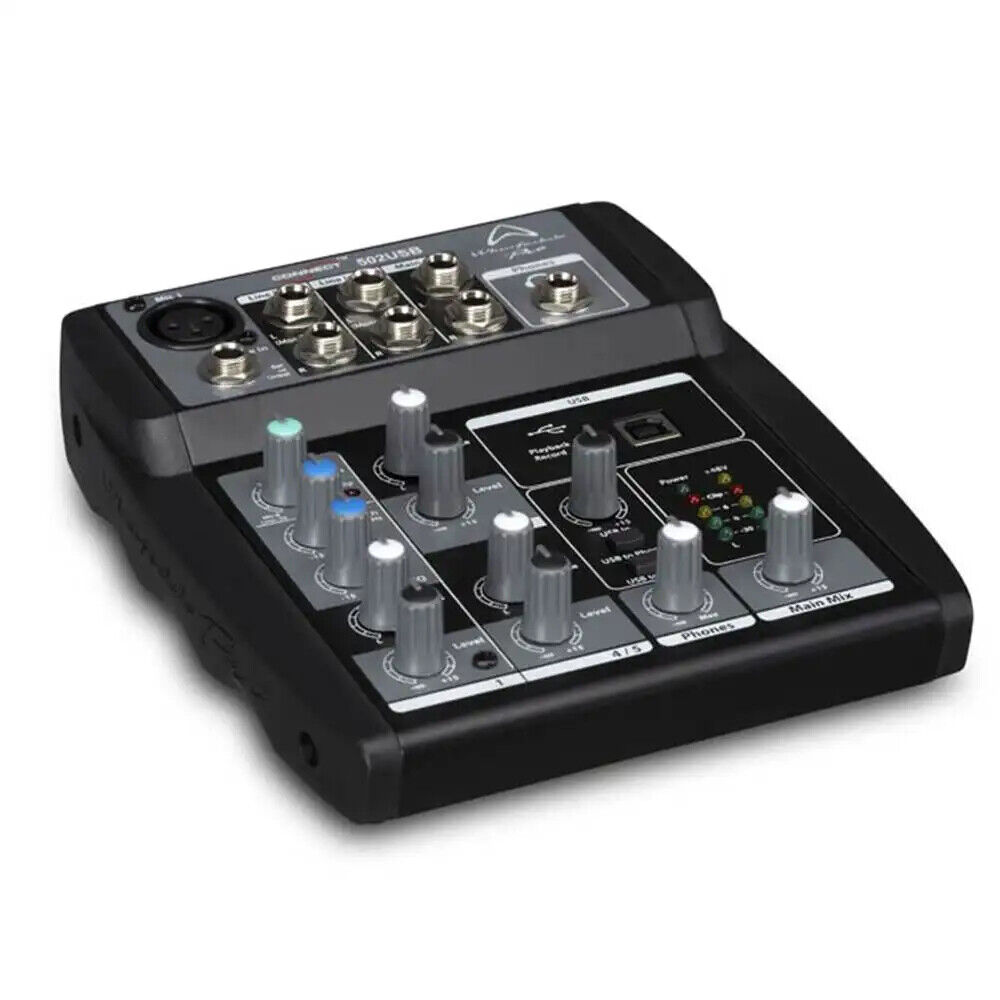 WHARFEDALE PRO CONNECT 502 USB mixer professionale DJ 5 canali NUOVO garanziaITA