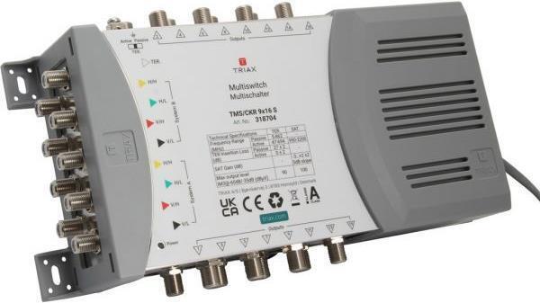 Triax TMS/CKR 9x16 S distribuzione a blocchi satellitari 5 ingressi 16 uscite (3
