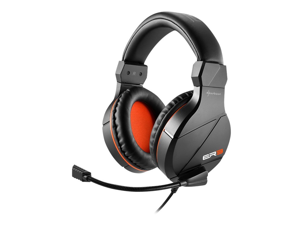 Sharkoon Rush ER3 Headset full size wired black/orange wired 4044951021697