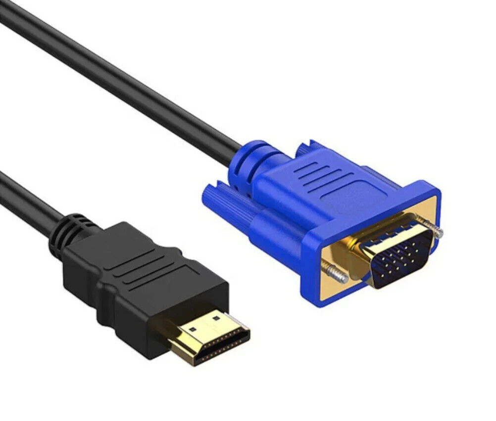 Cavo Adattatore da Vga to Hdmi 1.8mt, FULL HD 1080p ALTA DEFINIZIONE per PROIETT