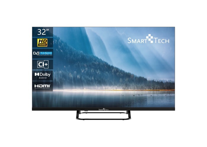 Smart Tech TV 32 Pollici HD Ready LED HDMI USB DVBT2/C/S2 Classe E Nero 32HN01V