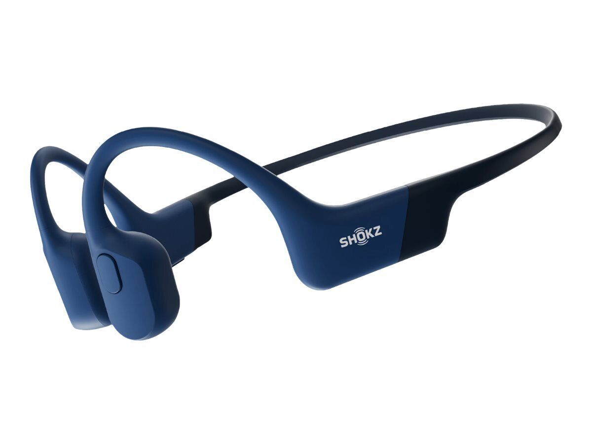 AfterShokz OpenRun Headphones with mic open ear behind-the-neck mount S803BL