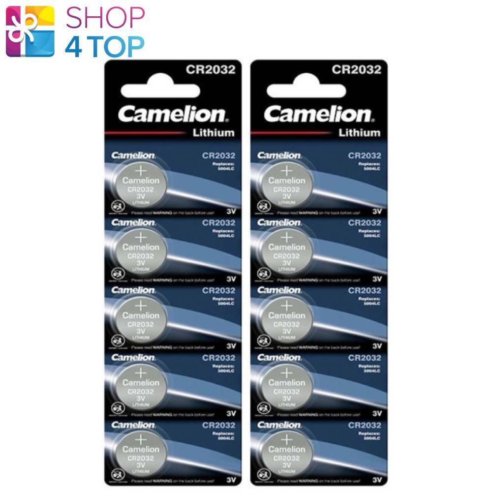 10 Camelion CR2032 batteries Litio 3V a Moneta CR2032-BP5 5BL Exp 2033 Nuovo