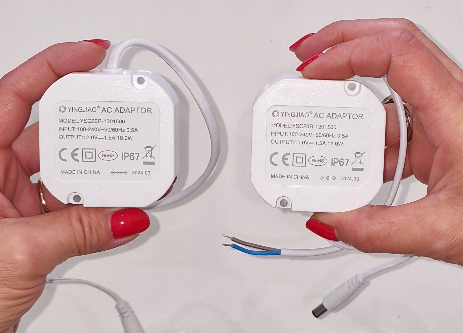Mini Alimentatore Stabilizzato 12V 1,5A (Kit 2 pz.) 18W IP67 Stagno x Telecamere