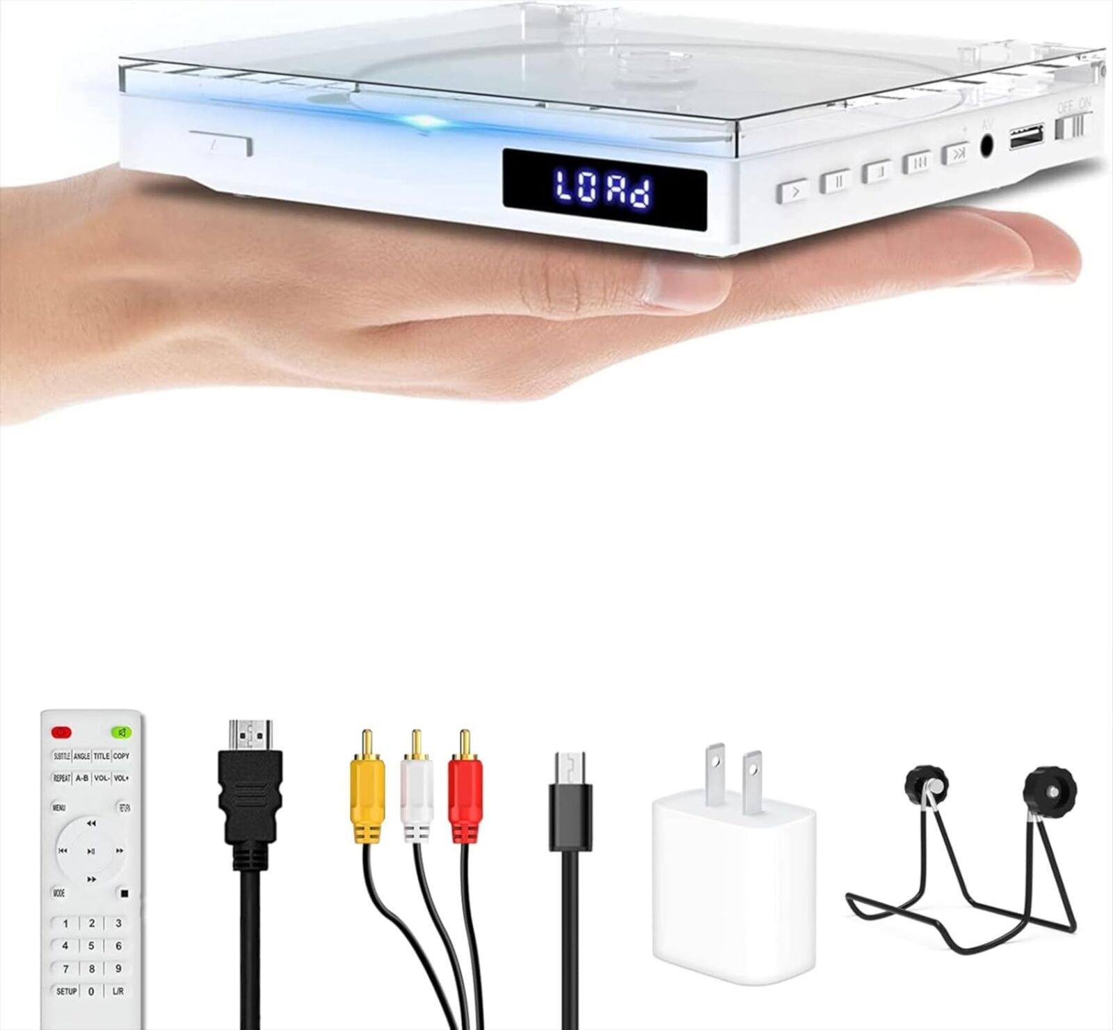 Maite Mini DVD Player portatile region free con porta HDMI 1080P/uscita AV NT...