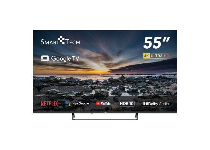 Smart Tech Smart TV 55" 4K UHD DLED Quad Core Google TV DVBT2/C/S2 Nero 55UG10V3
