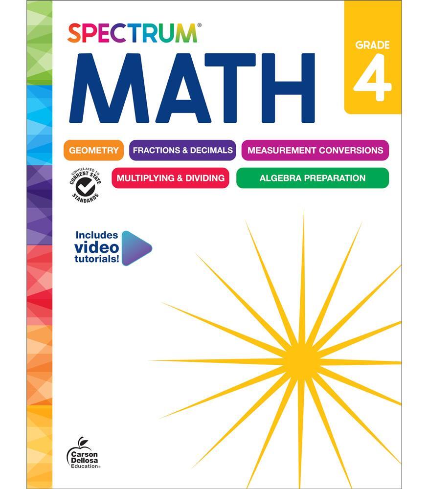 Spectrum Math Workbook Grade 4 - Spectrum