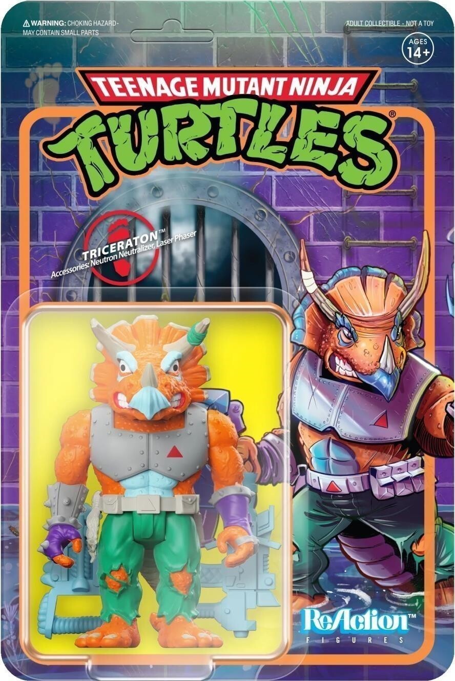 Teenage Mutant Ninja Turtles: Super7 - Reaction Figure Wave 6 - Triceraton -
