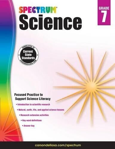 Spectrum Spectrum Science, Grade 7 (Tascabile) Spectrum