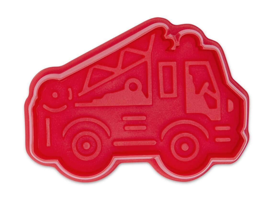 Städter Feuerwehrauto Stampino per Biscotti Plastica Colore Rosso