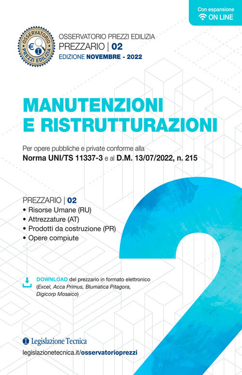 Osservatorio Prezzi Edilizia. Prezzario Manutenzioni E Ristrutturazioni -