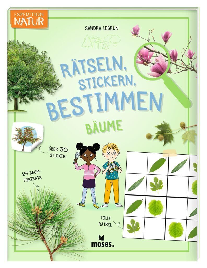 Sandra Lebrun M moses. Rätseln, Stickern, Bestimmen – Bäume, Expedit (Tascabile)