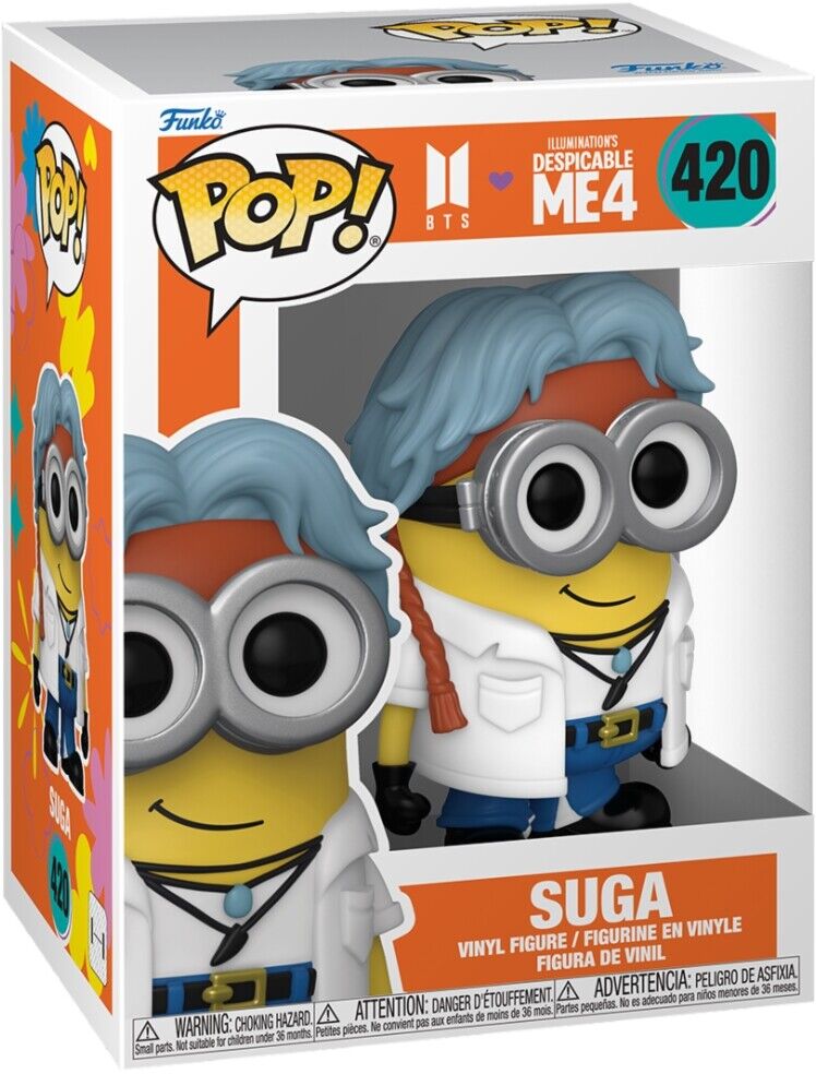 Bts: Funko Pop! Rocks - Minions X Bts Suga (Vinyl Figure 420) -