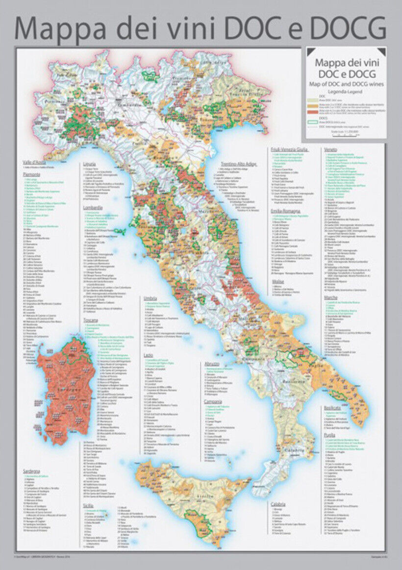 MAPPA DEI VINI. PIEGATA -  9788869855719