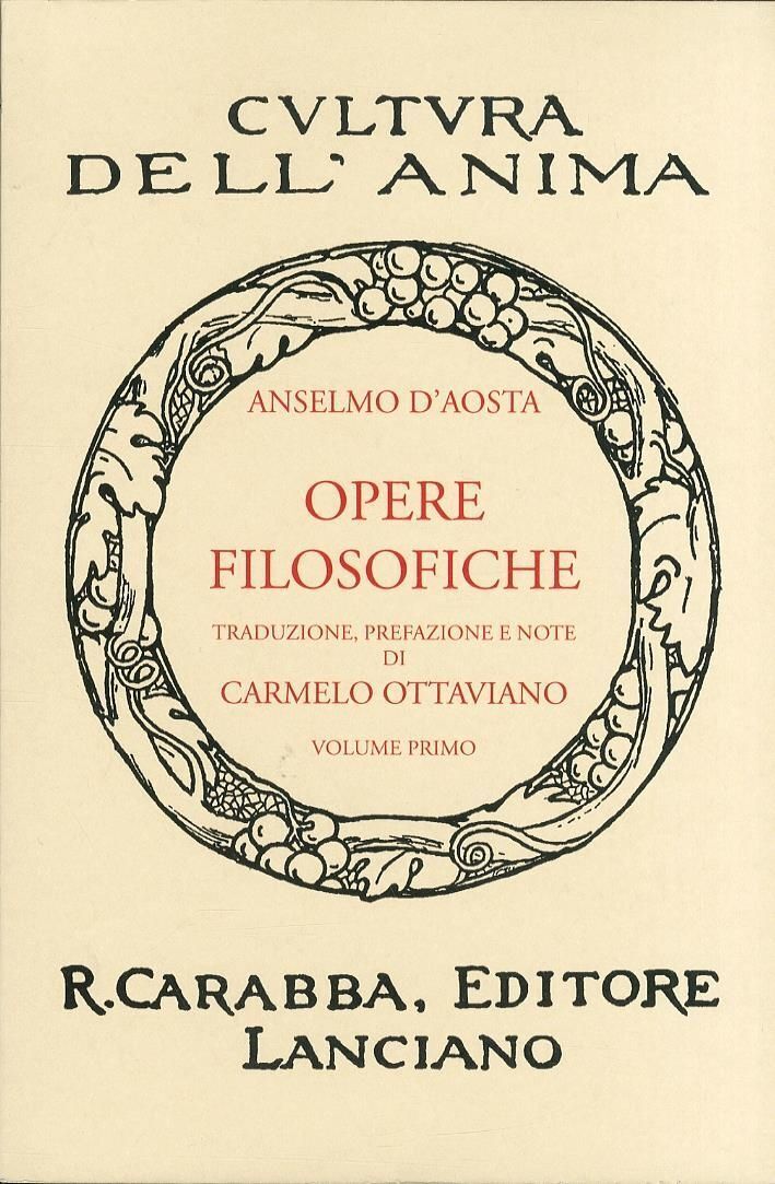 Libri Anselmo d'Aosta (sant') - Opere Filosofiche #01