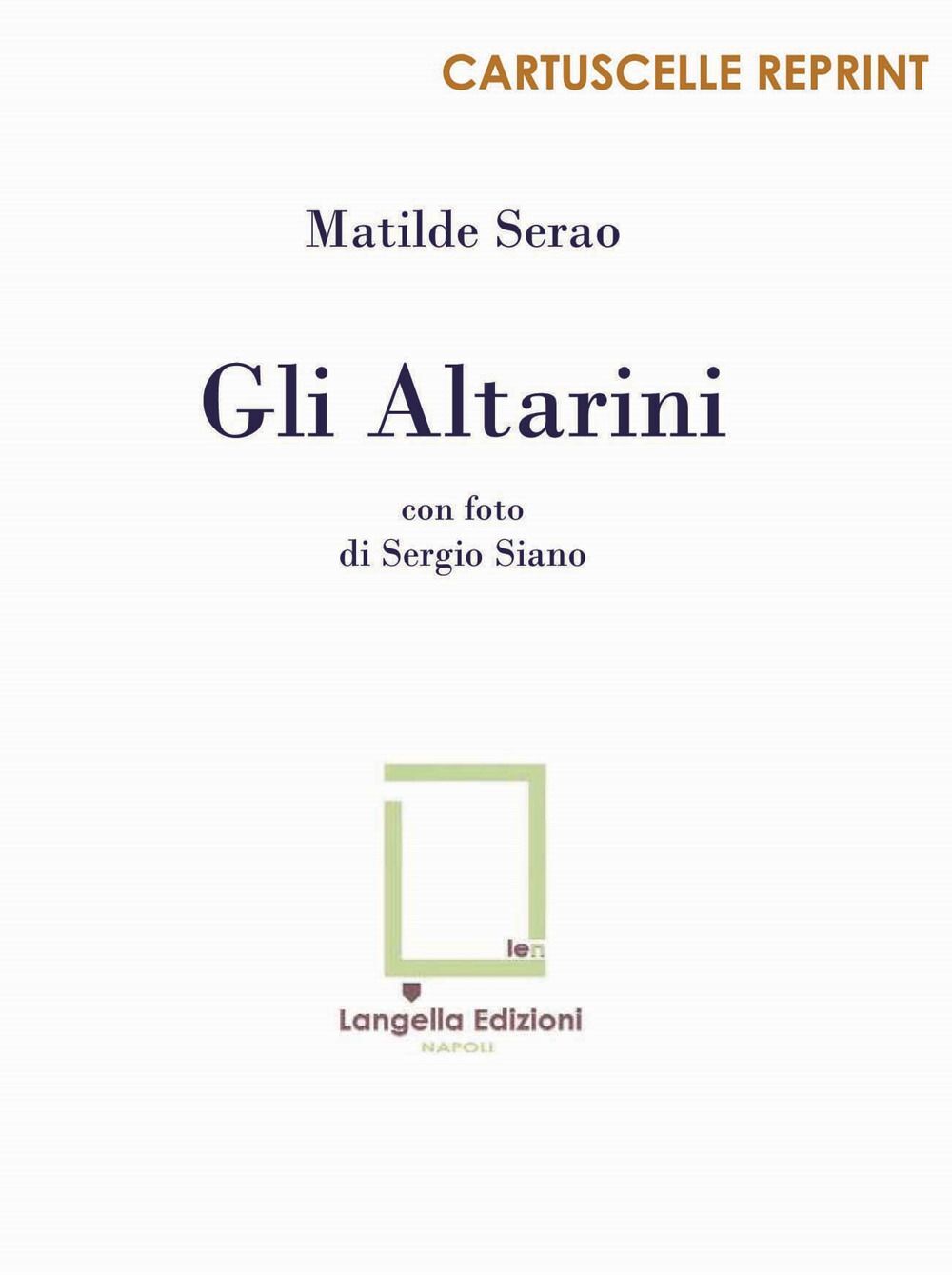 Libri Matilde Serao - Gli Altarini